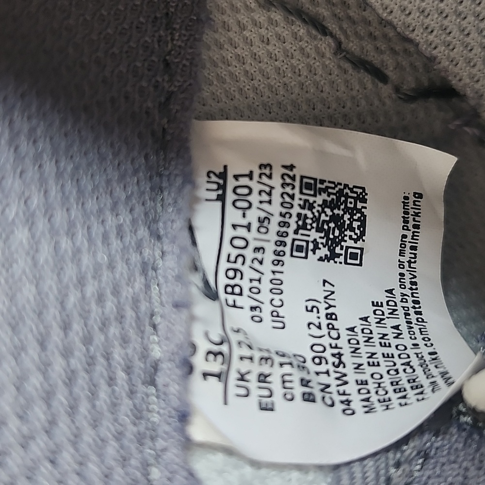 Nike Kids' Casual White & Mint Green Sneakers - Picture 6 of 6
